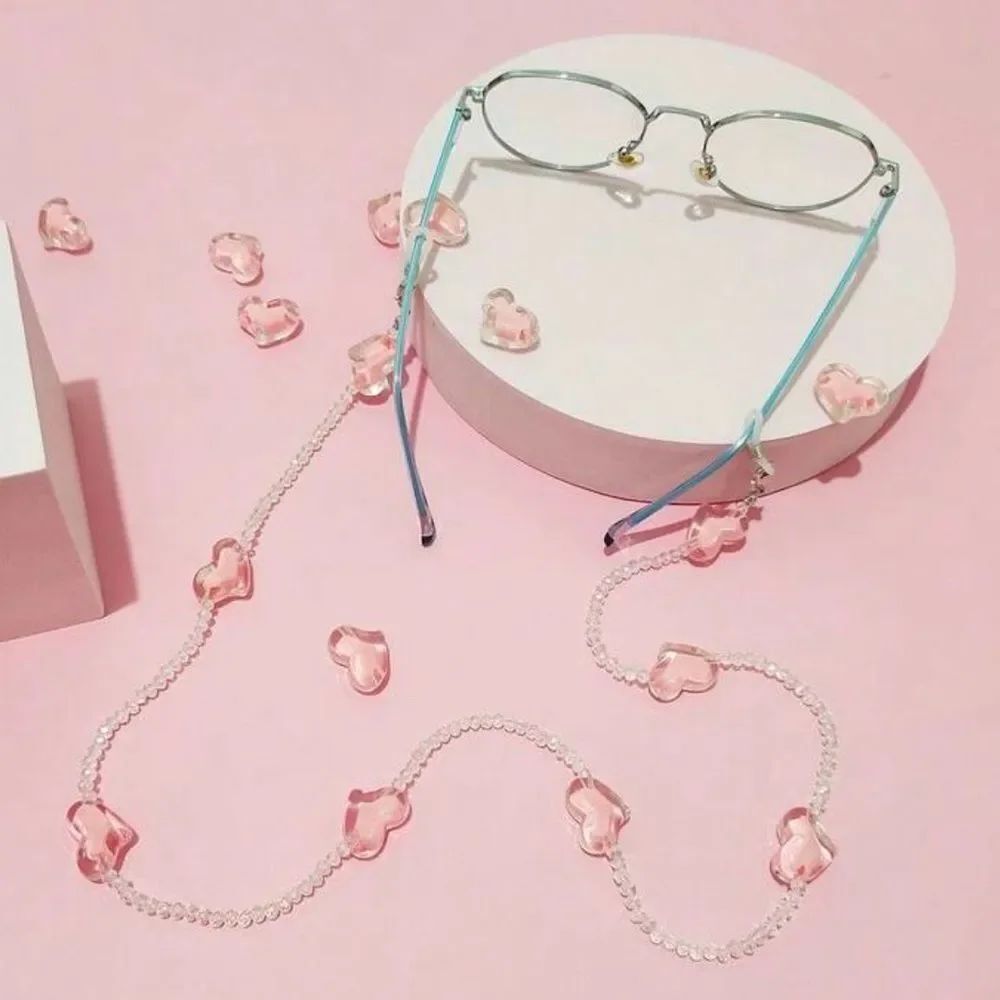 Acrylic Heart Beaded Glasses Chain A1663